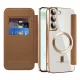 Techsuit - SmartMag kinyitható tok - Samsung Galaxy S22 Plus 5G - Barna