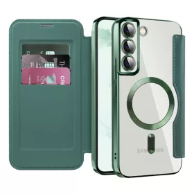   Techsuit - SmartMag kinyitható tok - Samsung Galaxy S22 Plus 5G - Zöld
