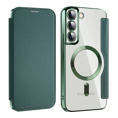 Techsuit - SmartMag kinyitható tok - Samsung Galaxy S22 Plus 5G - Zöld