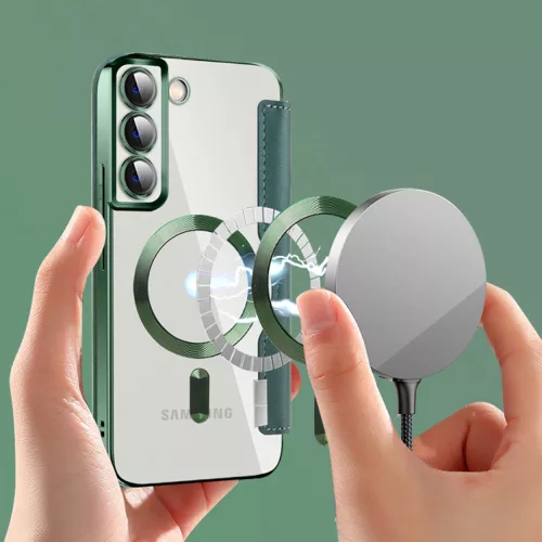 Techsuit - SmartMag kinyitható tok - Samsung Galaxy S22 Plus 5G - Zöld
