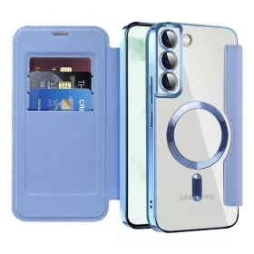   Techsuit - SmartMag kinyitható tok - Samsung Galaxy S22 Plus 5G - VIlágoskék