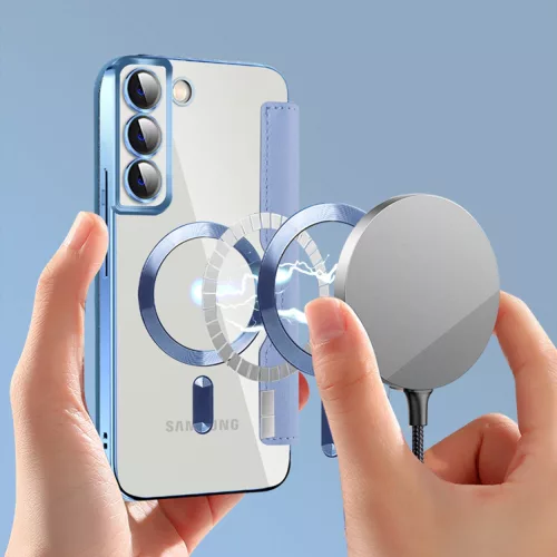 Techsuit - SmartMag kinyitható tok - Samsung Galaxy S22 Plus 5G - VIlágoskék