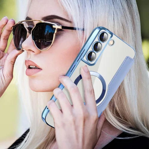 Techsuit - SmartMag kinyitható tok - Samsung Galaxy S22 Plus 5G - VIlágoskék