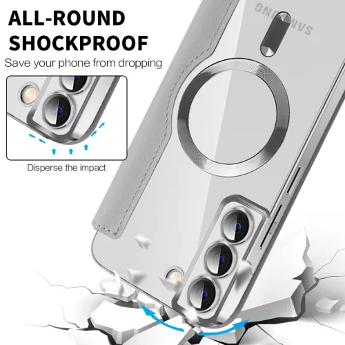Techsuit - SmartMag kinyitható tok - Samsung Galaxy S22 Plus 5G - Szürke
