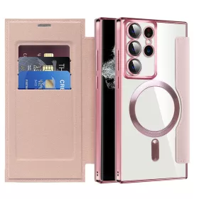   Techsuit - SmartMag Book Case - Samsung Galaxy S22 Ultra 5G - Pink