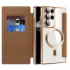 Techsuit - SmartMag Book Case - Samsung Galaxy S22 Ultra 5G - Brown