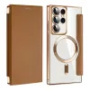Techsuit - SmartMag Book Case - Samsung Galaxy S22 Ultra 5G - Brown