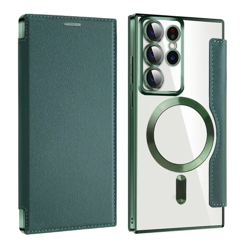 Techsuit - SmartMag Book Case - Samsung Galaxy S22 Ultra 5G - Green