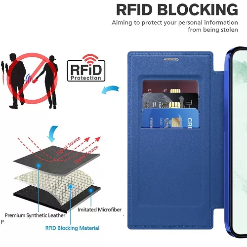 Techsuit - SmartMag Book Case - Samsung Galaxy S22 Ultra 5G - Blue