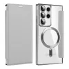 Techsuit - SmartMag Book Case - Samsung Galaxy S22 Ultra 5G - Gray