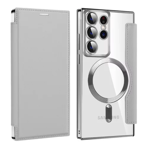 Techsuit - SmartMag Book Case - Samsung Galaxy S22 Ultra 5G - Gray