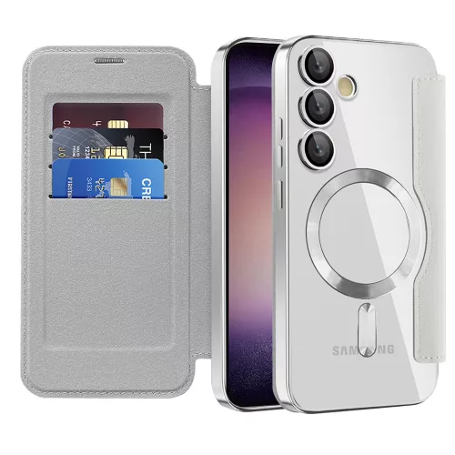 Techsuit - SmartMag kinyitható tok - Samsung Galaxy S23 - Szürke