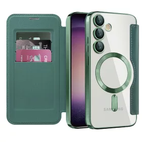   Techsuit - SmartMag kinyitható tok - Samsung Galaxy S23 Plus - Zöld