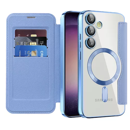Techsuit - SmartMag kinyitható tok - Samsung Galaxy S23 Plus - VIlágoskék