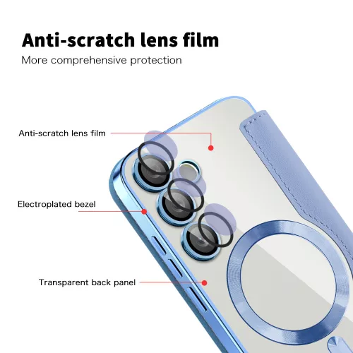 Techsuit - SmartMag kinyitható tok - Samsung Galaxy S23 Plus - VIlágoskék