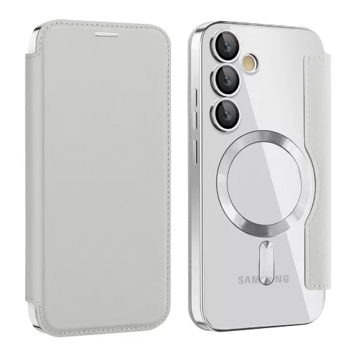 Techsuit - SmartMag kinyitható tok - Samsung Galaxy S23 Plus - Szürke