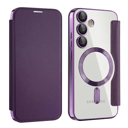Techsuit - SmartMag kinyitható tok - Samsung Galaxy S23 Plus - Lila