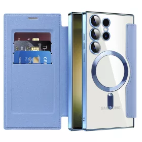   Techsuit - SmartMag Book Case - Samsung Galaxy S23 Ultra - Light Blue