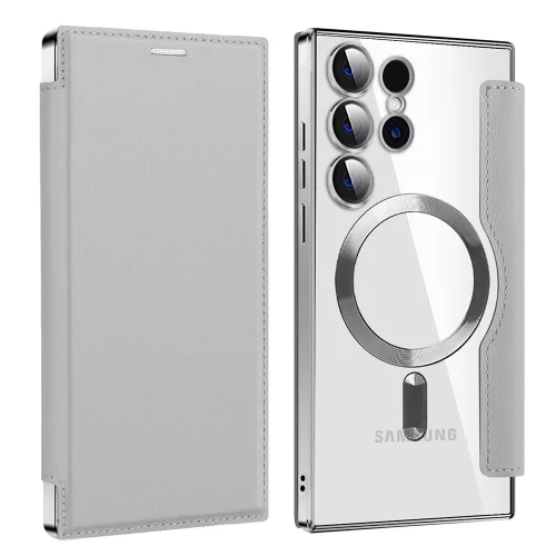 Techsuit - SmartMag kinyitható tok - Samsung Galaxy S23 Ultra - Szürke