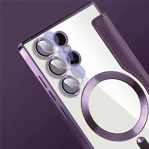 Techsuit - SmartMag kinyitható tok - Samsung Galaxy S23 Ultra - Szürke