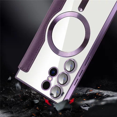 Techsuit - SmartMag kinyitható tok - Samsung Galaxy S23 Ultra - Szürke