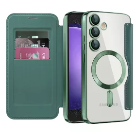   Techsuit - SmartMag kinyitható tok - Samsung Galaxy S23 FE - Zöld