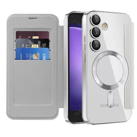   Techsuit - SmartMag kinyitható tok - Samsung Galaxy S23 FE - Szürke