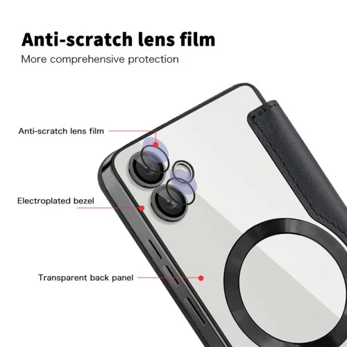 Techsuit - SmartMag Book Case - Samsung Galaxy A05 - Black