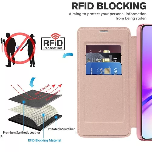 Techsuit - SmartMag kinyitható tok - Samsung Galaxy A05 - Rózsaszín
