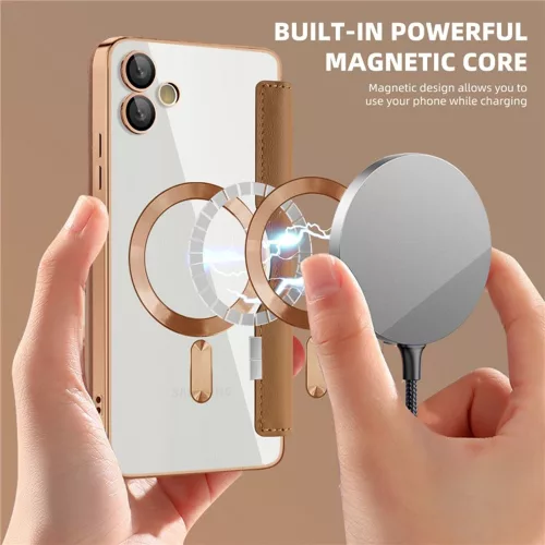 Techsuit - SmartMag kinyitható tok - Samsung Galaxy A05 - Barna