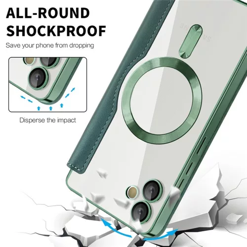 Techsuit - SmartMag kinyitható tok - Samsung Galaxy A05 - Zöld