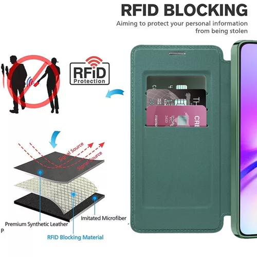 Techsuit - SmartMag kinyitható tok - Samsung Galaxy A05 - Zöld