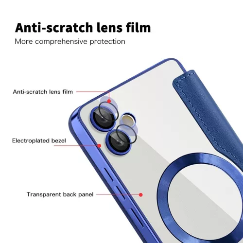 Techsuit - SmartMag kinyitható tok - Samsung Galaxy A05 - Kék