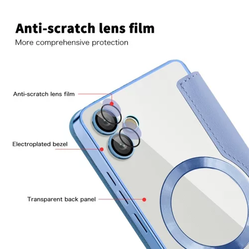 Techsuit - SmartMag kinyitható tok - Samsung Galaxy A05 - VIlágoskék