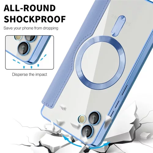 Techsuit - SmartMag kinyitható tok - Samsung Galaxy A05 - VIlágoskék