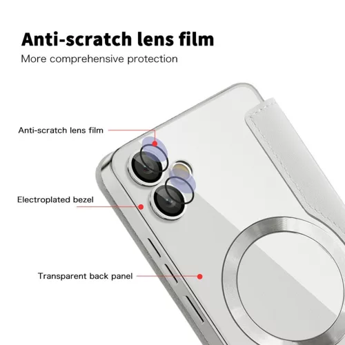 Techsuit - SmartMag kinyitható tok - Samsung Galaxy A05 - Szürke