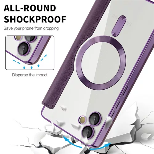 Techsuit - SmartMag kinyitható tok - Samsung Galaxy A05 - Lila