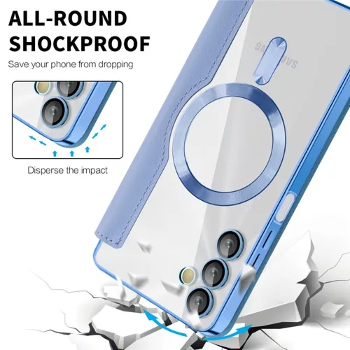 Techsuit - SmartMag kinyitható tok - Samsung Galaxy A05s - VIlágoskék