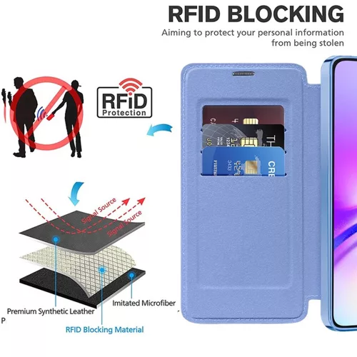 Techsuit - SmartMag kinyitható tok - Samsung Galaxy A05s - VIlágoskék