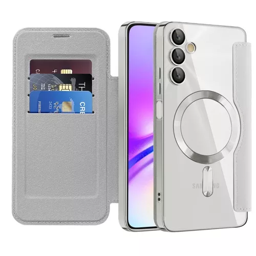 Techsuit - SmartMag kinyitható tok - Samsung Galaxy A05s - Szürke