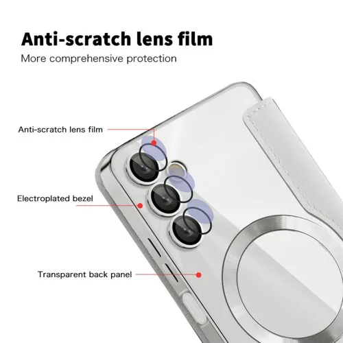 Techsuit - SmartMag kinyitható tok - Samsung Galaxy A05s - Szürke