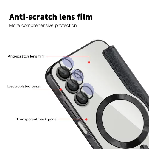 Techsuit - SmartMag kinyitható tok - Samsung Galaxy A15 4G / A15 5G - Fekete