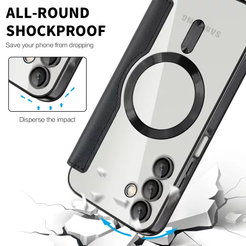Techsuit - SmartMag kinyitható tok - Samsung Galaxy A15 4G / A15 5G - Fekete