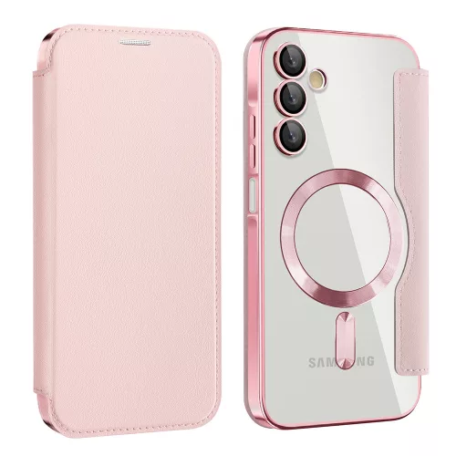 Techsuit - SmartMag kinyitható tok - Samsung Galaxy A15 4G / A15 5G - Rózsaszín