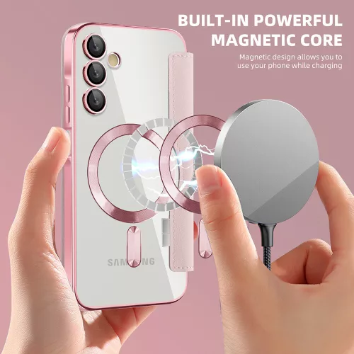 Techsuit - SmartMag kinyitható tok - Samsung Galaxy A15 4G / A15 5G - Rózsaszín