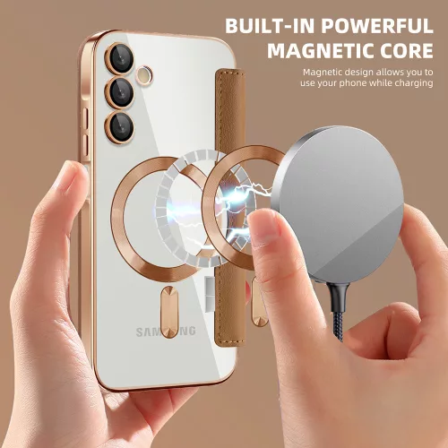 Techsuit - SmartMag kinyitható tok - Samsung Galaxy A15 4G / A15 5G - Barna