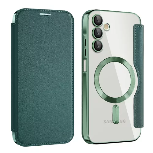 Techsuit - SmartMag kinyitható tok - Samsung Galaxy A15 4G / A15 5G - Zöld