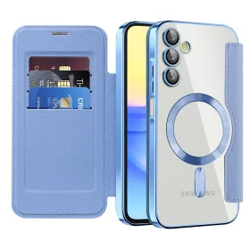   Techsuit - SmartMag kinyitható tok - Samsung Galaxy A15 4G / A15 5G - VIlágoskék