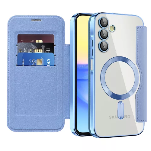 Techsuit - SmartMag kinyitható tok - Samsung Galaxy A15 4G / A15 5G - VIlágoskék