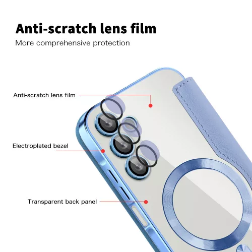 Techsuit - SmartMag kinyitható tok - Samsung Galaxy A15 4G / A15 5G - VIlágoskék